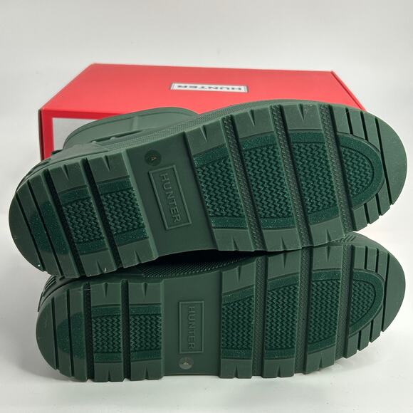 NEW Hunter Big Kid Size 4 Green Short Rain boot waterproof booties Slip on NWT - Picture 5 of 7